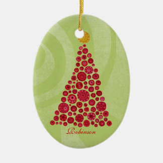En Céramique Arbre de Noël Nom de famille Ornement Garde