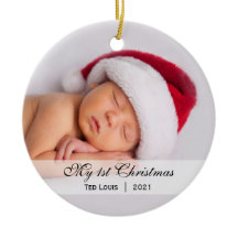 Bébé | Premier ornement photo de Noël