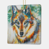 En Céramique Bel ornement de loup (Gauche)