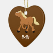 En Céramique BELGE Cheval BELGE Ornement personnalisé (Gauche)