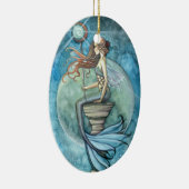 En Céramique Belle Sirène Ornement Jade Moon (Droite)