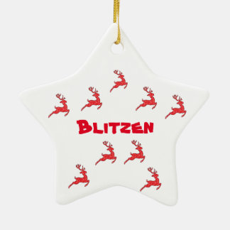 En Céramique Blitzen - Ornement (Les Rennes)