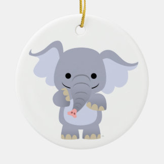 En Céramique Bon ornement d'éléphant de dessin animé