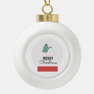 En Céramique Boule à neige de Noël Cookie