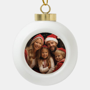 En Céramique Boule de Noël avec photo