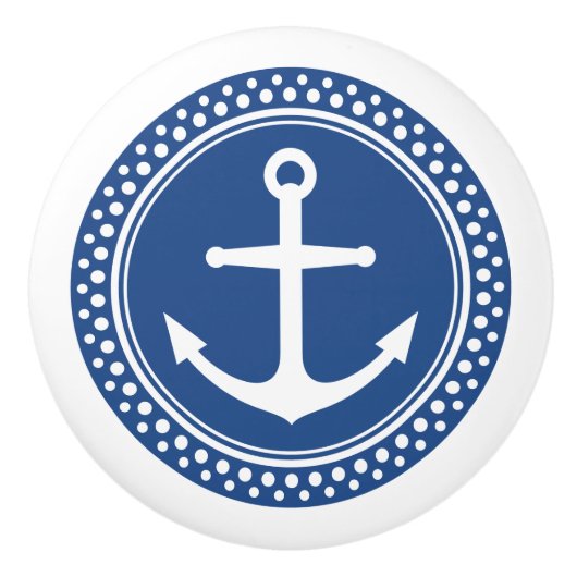 En Céramique Bouton de porte d'Ancre (Devant)