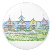 En Céramique Bouton de porte de plage (Devant)