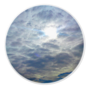 En Céramique Bouton de porte des nuages Sun