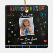 En Céramique Chalkboard Kindergarten Graduation Ornement (Devant)