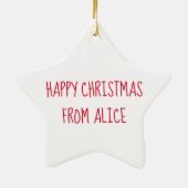 En Céramique Chat dans une boîte ornement personnalisé sapin de (Dos)