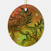 En Céramique Cheval de Noël - ornement (Gauche)