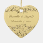 En Céramique cinquantième Ornement de souvenir d'anniversaire (Dos)