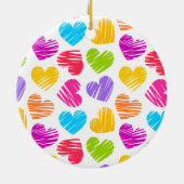 En Céramique Coeurs vibrants Ornement (Dos)