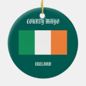 En Céramique Comté Mayo Irlande Noël Ornement (Dos)