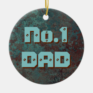 En Céramique Corrosion "cuivre" imprimé no 1 DAD ornement rond