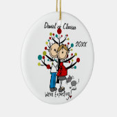 En Céramique Couples dans l'expectative, ornement fait sur (Droite)