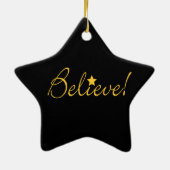 En Céramique Croire ornement étoile (Dos)