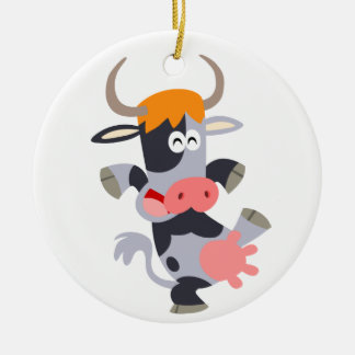 En Céramique Danser mignonne Ornement Vache