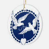 En Céramique Décoration d'arbre de Noël de colombe (Gauche)