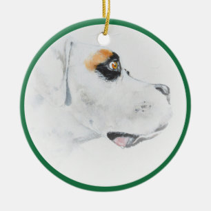 En Céramique Décoration de Joyeux Noël de chien de boxeur de