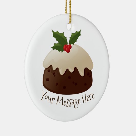 En Céramique Décoration de pudding de Noël (Droite)