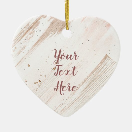 En Céramique Décoration dorée Rose personnalisée (Devant)