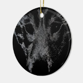 En Céramique Décoration personnalisée de l'ornement Wolf Pup (Gauche)