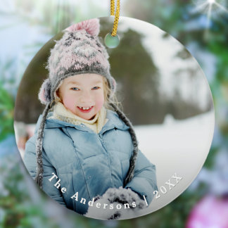 En Céramique Décoration personnalisée de sapin de Noël avec pho