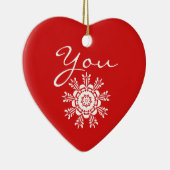 En Céramique Décoration rouge de proposition de mariage de Noël (Droite)