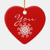 En Céramique Décoration rouge de proposition de mariage de Noël (Dos)