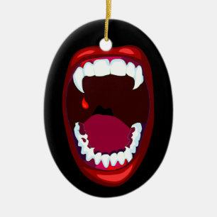 En Céramique Dents de vampire fausses canines ornement