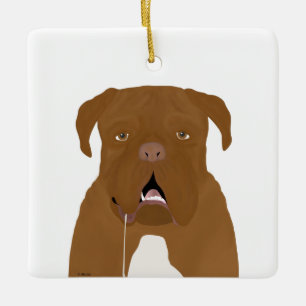 En Céramique Dogue de Bordeaux Ornement