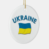 En Céramique Drapeau de l'Ukraine - ornement (Droite)