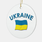 En Céramique Drapeau de l'Ukraine - ornement (Gauche)