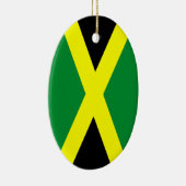 En Céramique Drapeau jamaïcain ornement ovale (Droite)
