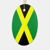 En Céramique Drapeau jamaïcain ornement ovale (Gauche)