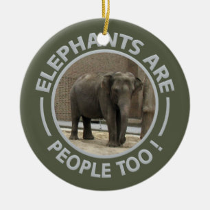 En Céramique ÉLÉPHANTS ornement - personnaliser