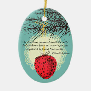 En Céramique Fraise, ornement culinaire de Noël