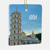 En Céramique Goa Inde Vacances Noël Ornement (Droite)
