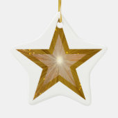 En Céramique Gold Star ornement étoile forme blanche (Dos)