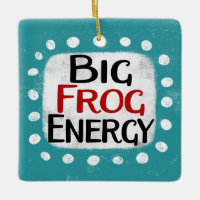 Grosse grenouille ornement d'énergie