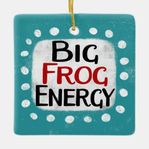 En Céramique Grosse grenouille ornement d'énergie