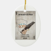 En Céramique Guitare Baghead décoration d'arbre de Noël (Devant)