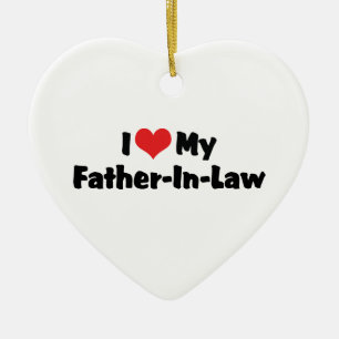En Céramique J'Aime Mon Ornement De Belle-Père