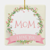 En Céramique Je t'aime Fête des mères de maman | Ornement (Dos)