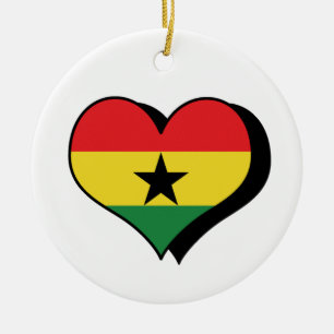 En Céramique Je t'aime Ghana Ornement