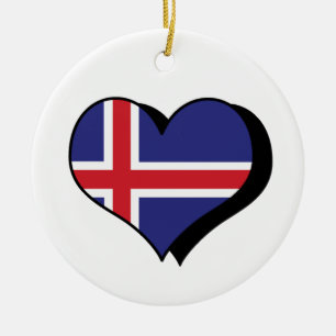 En Céramique Je t'aime Ornement Islande