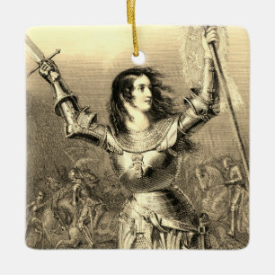 En Céramique Jeanne d'Arc Ornement Carré