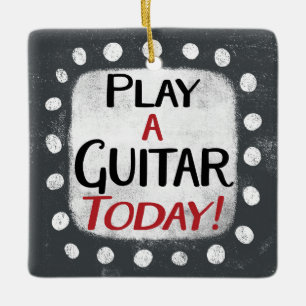 En Céramique Jouer la guitare aujourd'hui ornement