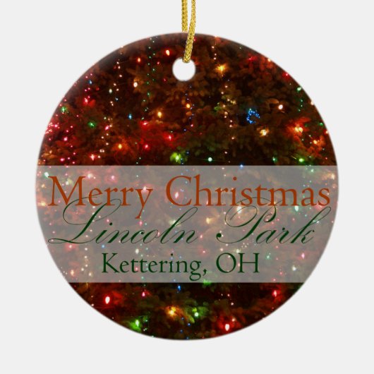 En Céramique Joyeux Noël de Kettering, ornement de l'Ohio 2015 (Devant)